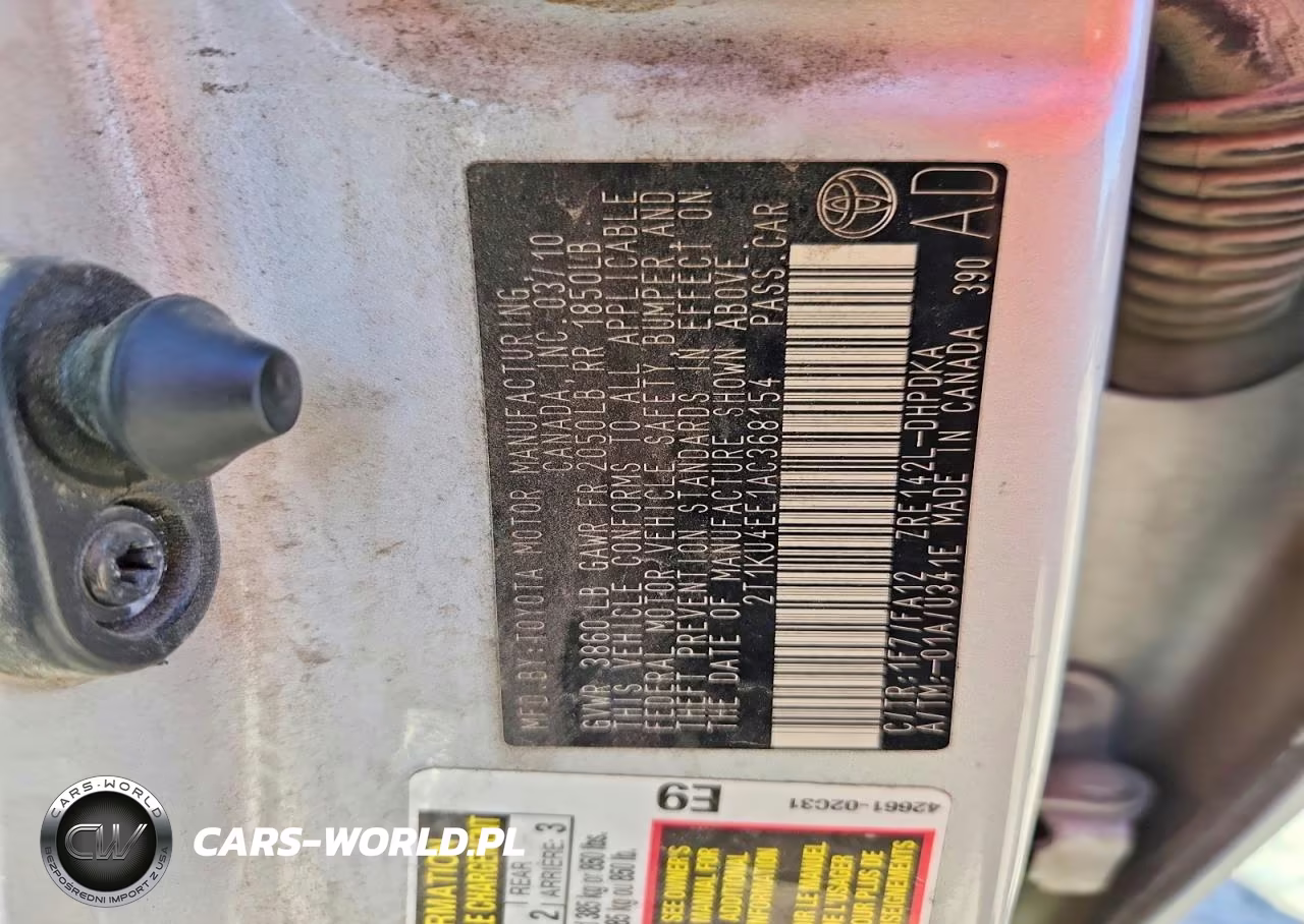 2010 Toyota Matrix Base VIN:2T1KU4EE1AC368154 - 12