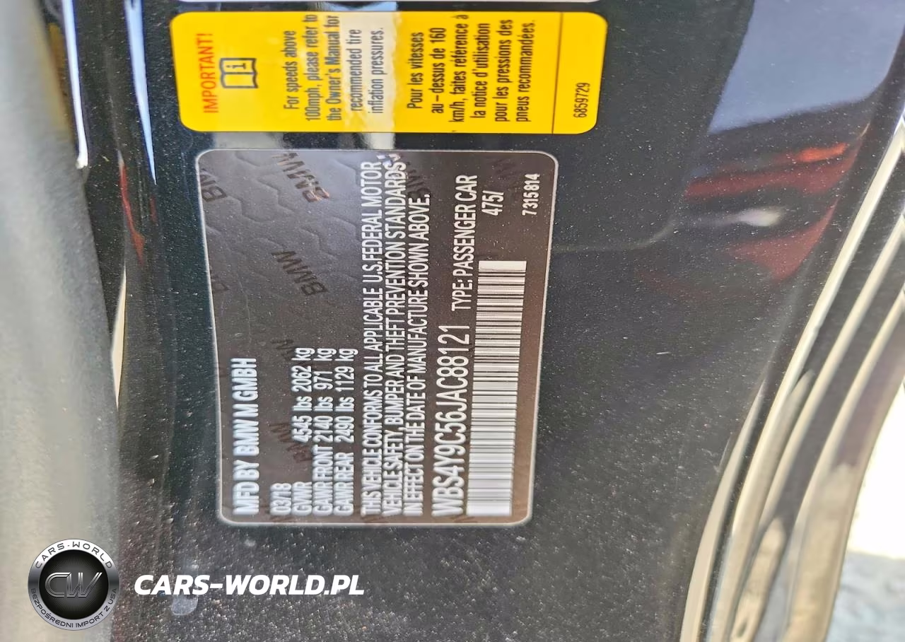 2018 BMW M4 VIN:WBS4Y9C56JAC88121 - 12