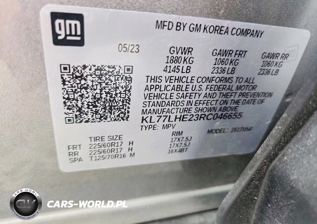 2024 Chevrolet Trax 1Lt VIN:KL77LHE23RC046655 - 14