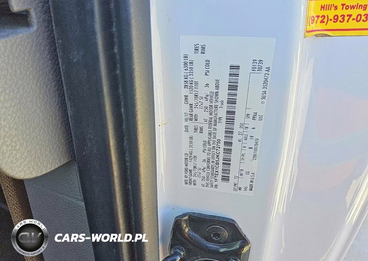 2018 Ford F150 Super Cab VIN:1FTEX1CB5JKC72750 - 12