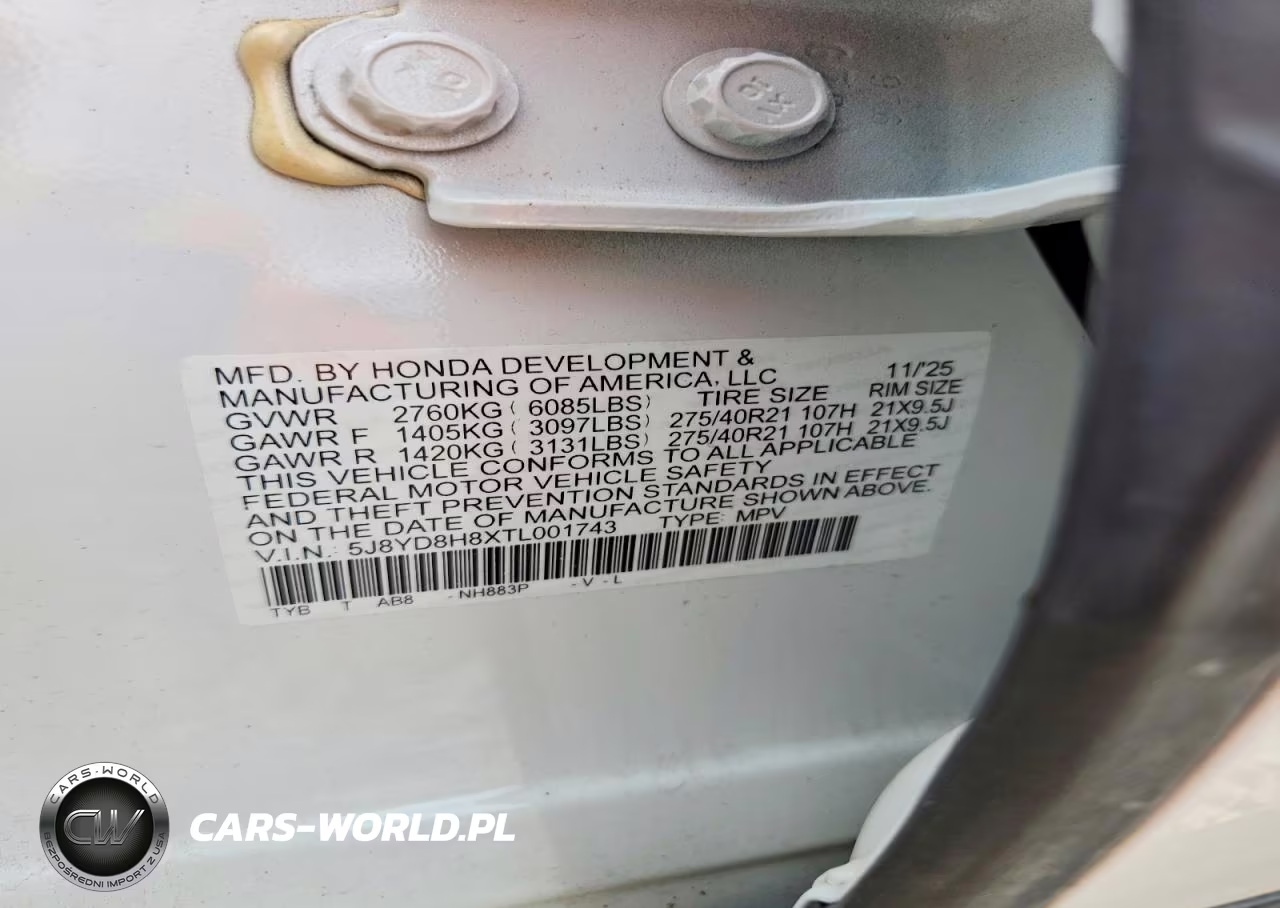 2026 Acura Mdx Type S Advance VIN:5J8YD8H8XTL001743 - 13