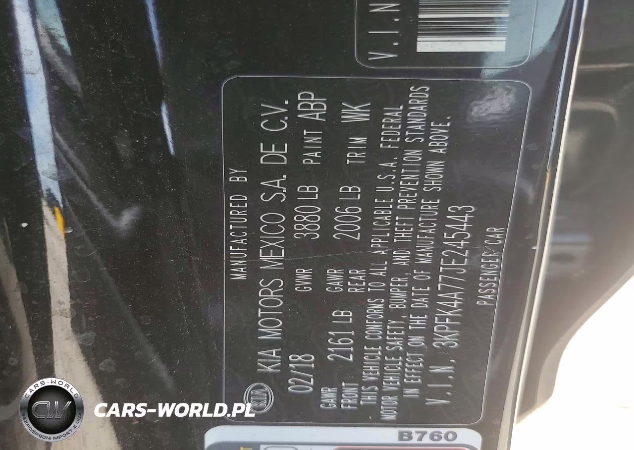 2018 Kia Forte Lx VIN:3KPFK4A77JE245443 - 12