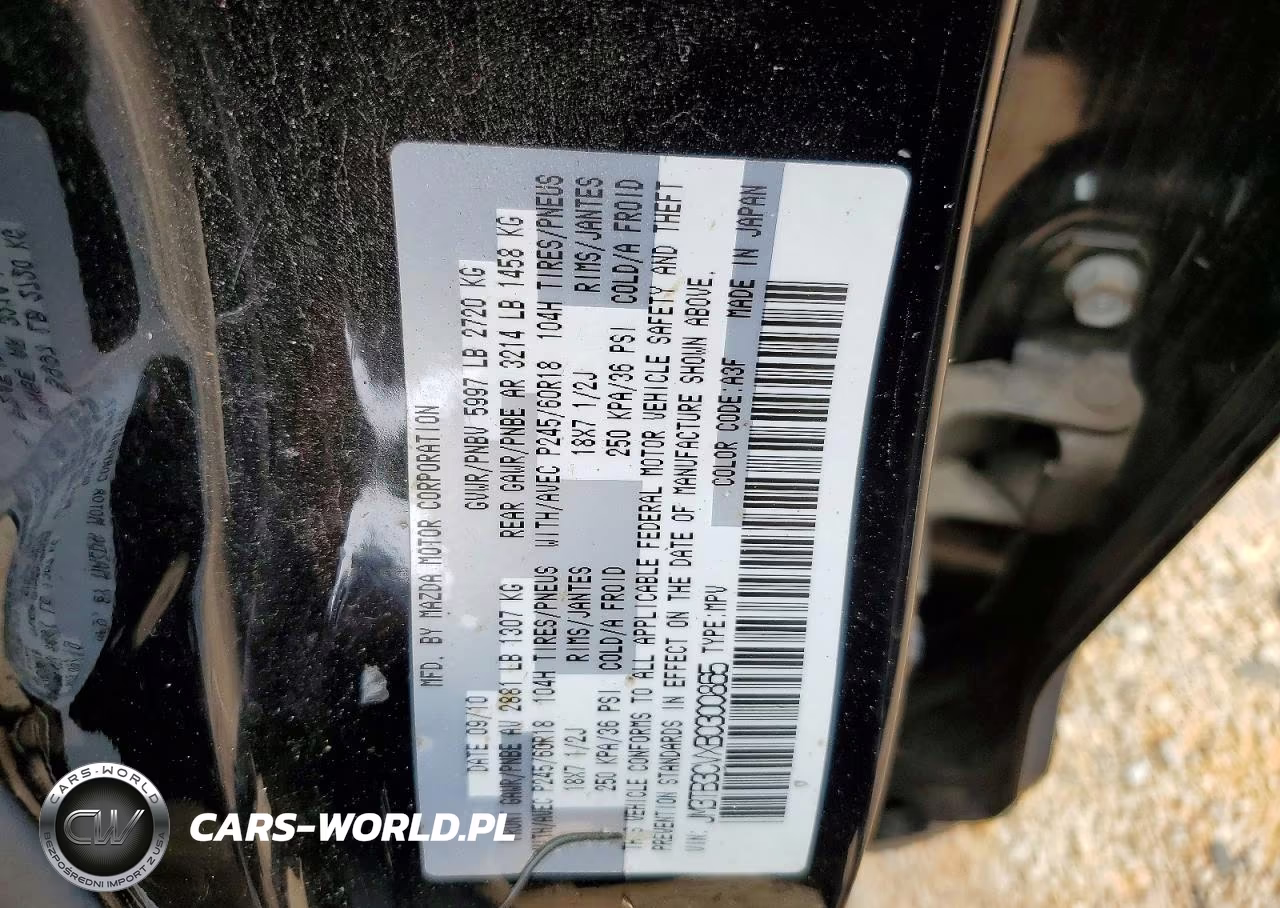 2011 Mazda Cx-9 VIN:JM3TB3CVXB0300865 - 13