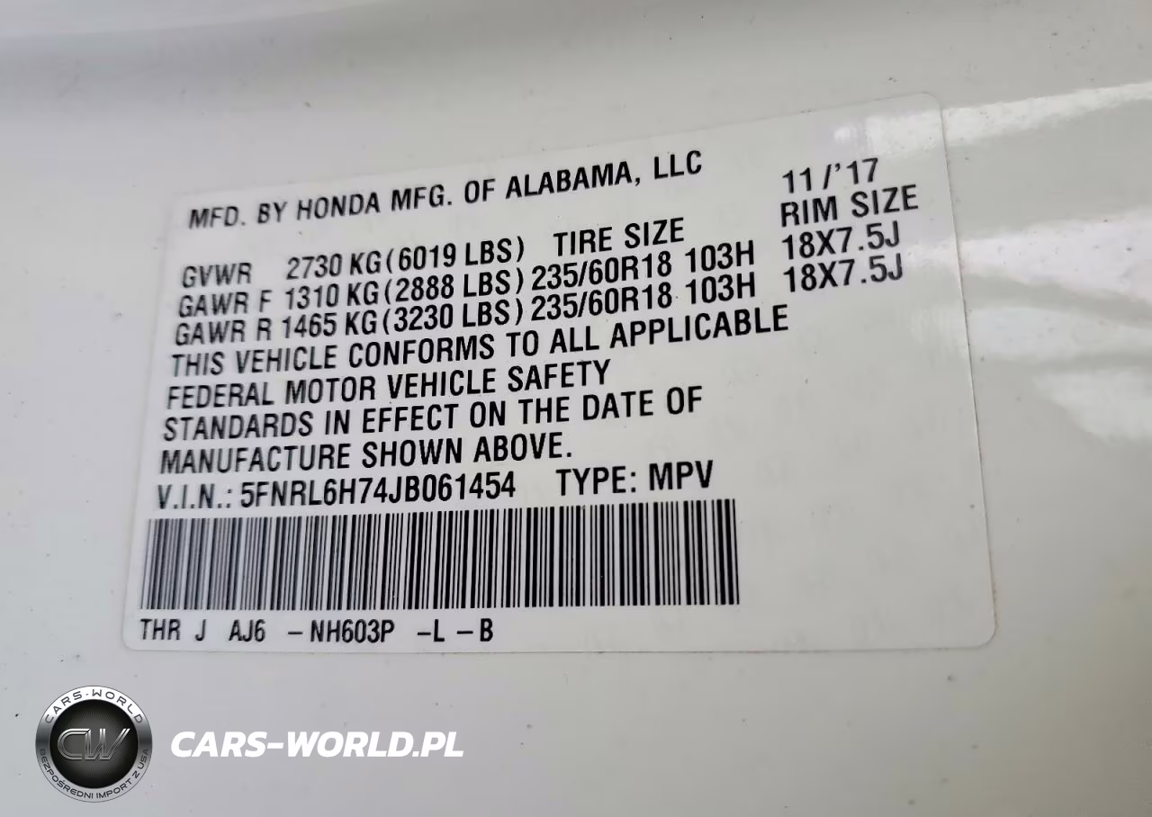 2018 Honda Odyssey Exl VIN:5FNRL6H74JB061454 - 13