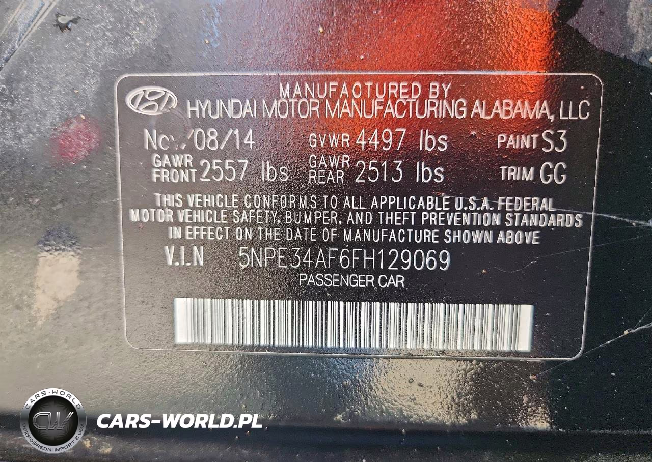 2015 Hyundai Sonata Limited VIN:5NPE34AF6FH129069 - 12
