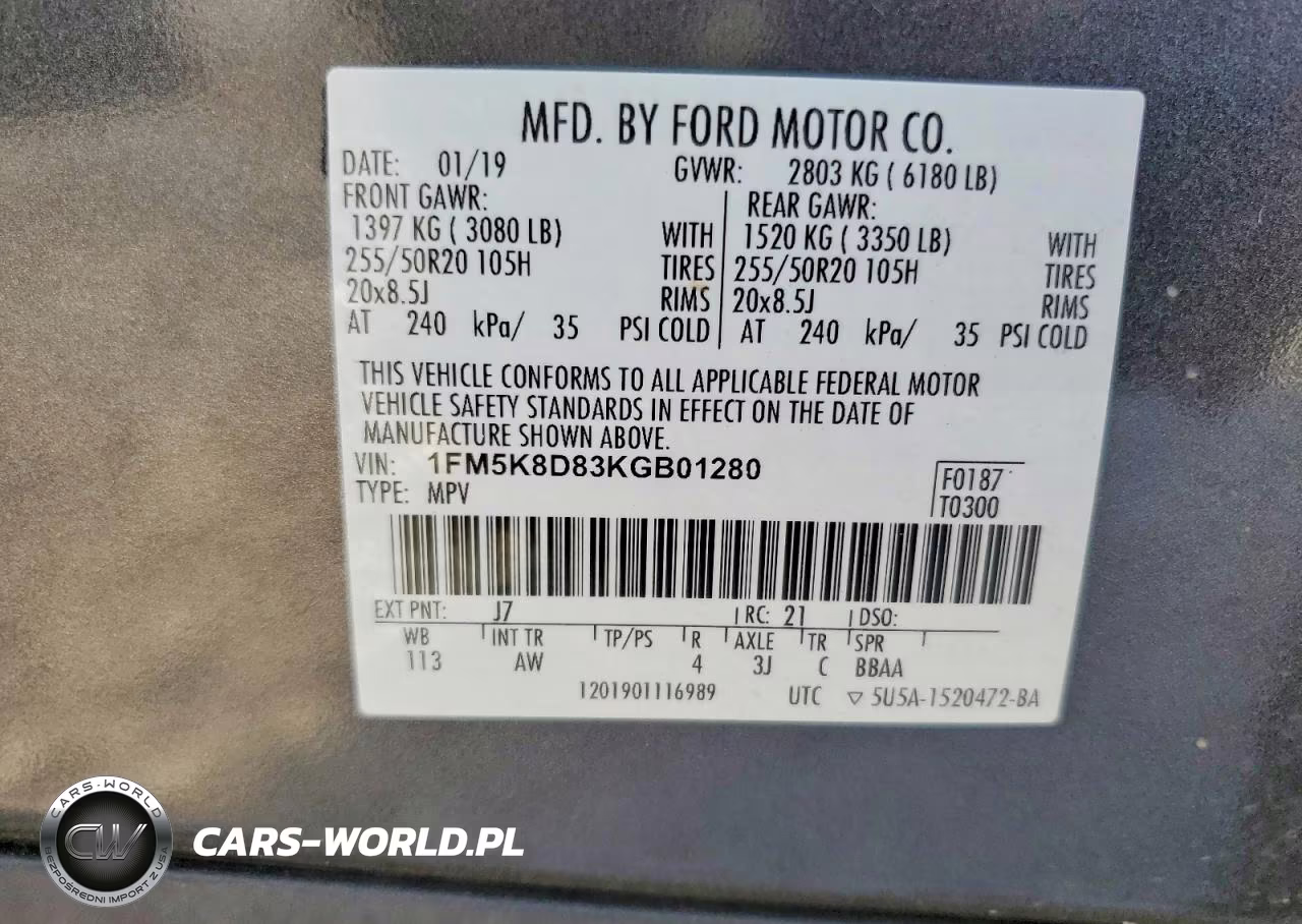 2019 Ford Explorer Xlt VIN:1FM5K8D83KGB01280 - 13