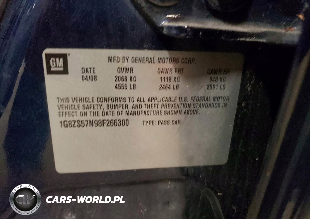 2008 Saturn Aura Xe VIN:1G8ZS57N98F266300 - 12