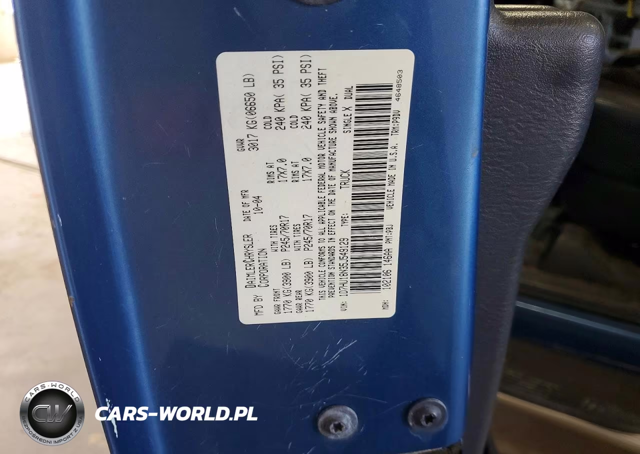2005 Dodge Ram VIN:1D7HU18N35J549129 - 12
