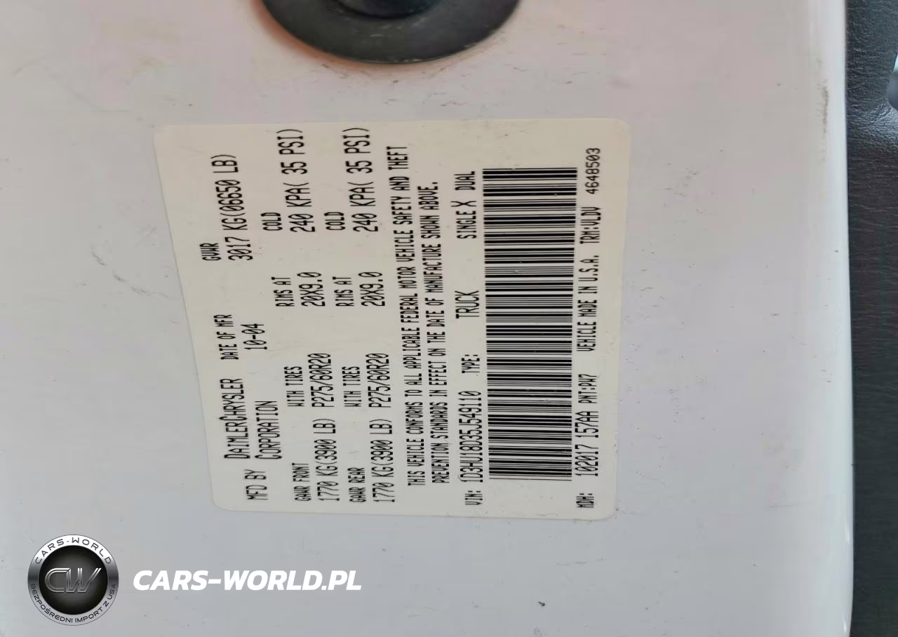 2004 Dodge Ram 1500 VIN:1D3HU18D35J549110 - 12