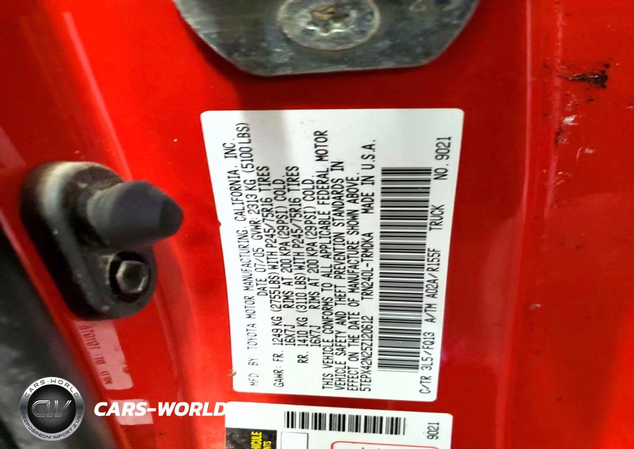 2005 Toyota Tacoma Base VIN:5TEPX42N25Z120612 - 12