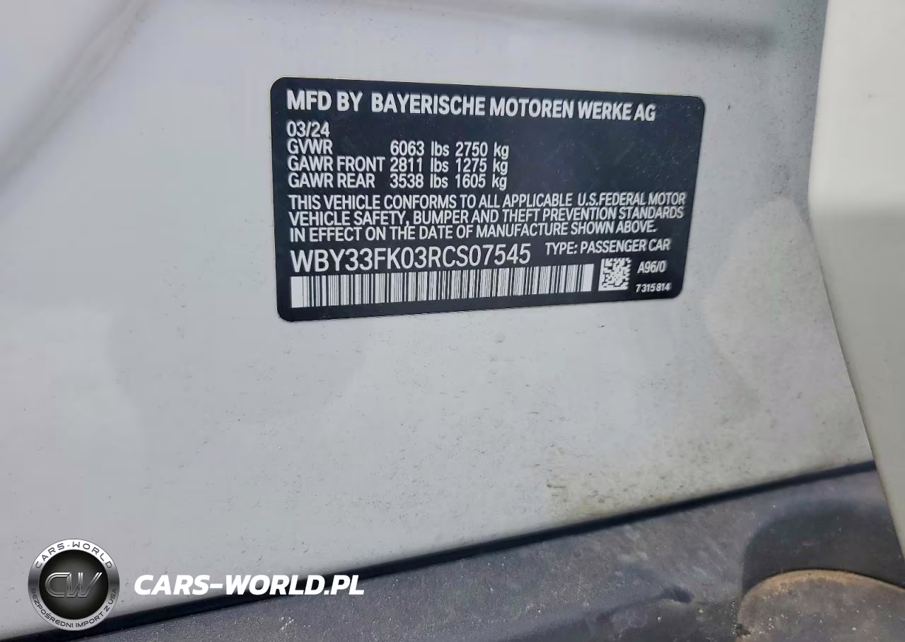 2024 BMW I5 Edrive 40 VIN:WBY33FK03RCS07545 - 13