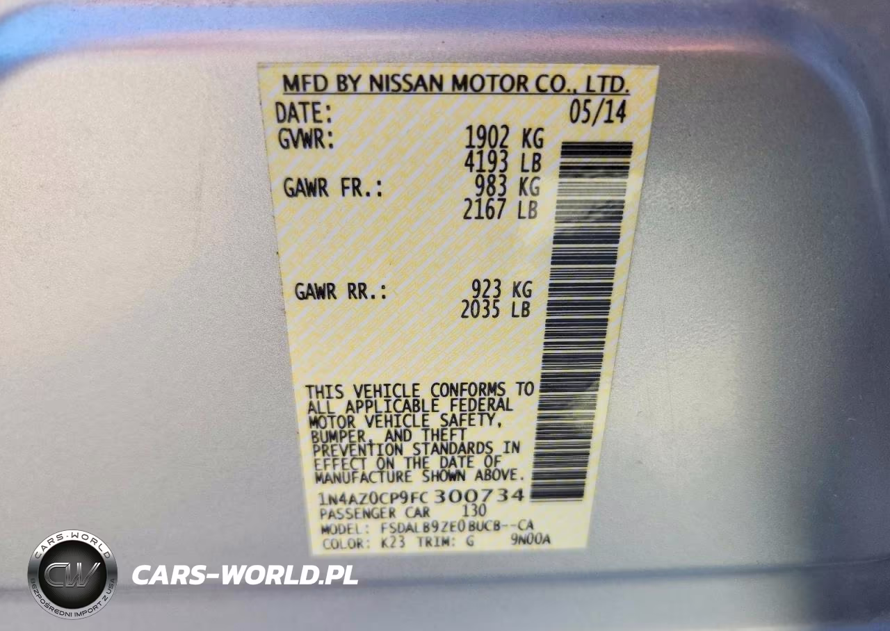 2015 Nissan Leaf S VIN:1N4AZ0CP9FC300734 - 12