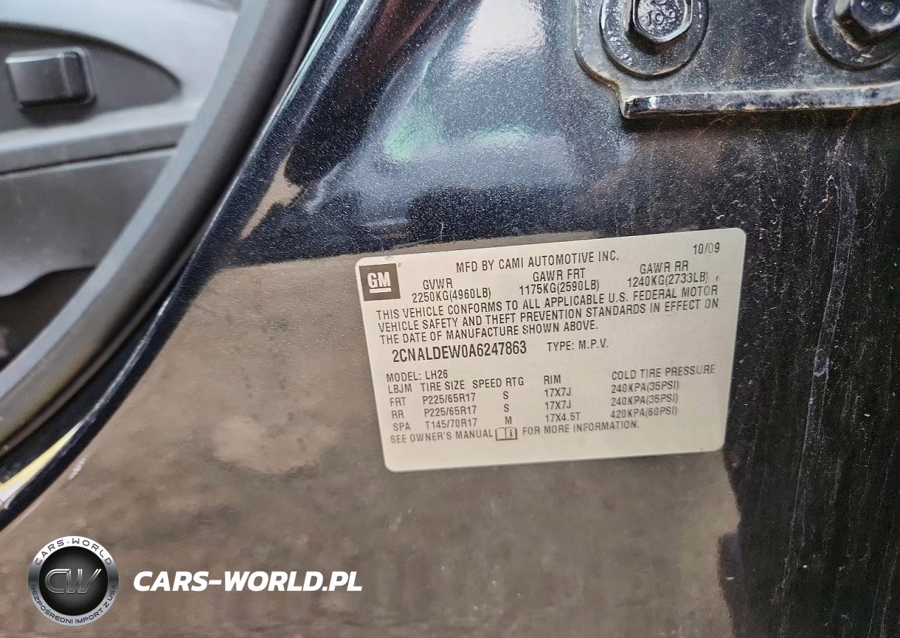 2010 Chevrolet Equinox Lt VIN:2CNALDEW0A6247863 - 13