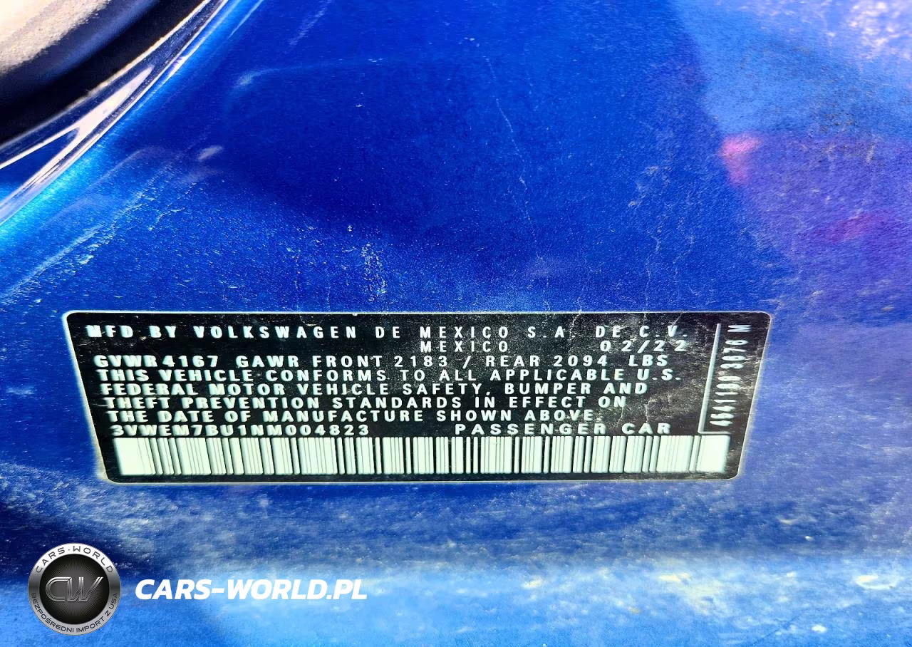 2022 Volkswagen Jetta Se VIN:3VWEM7BU1NM004823 - 12