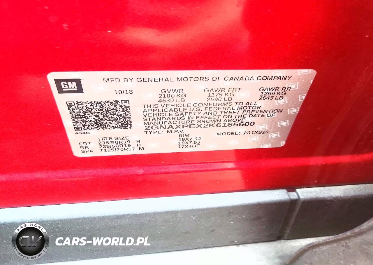 2019 Chevrolet Equinox Premier VIN:2GNAXPEX2K6165600 - 12