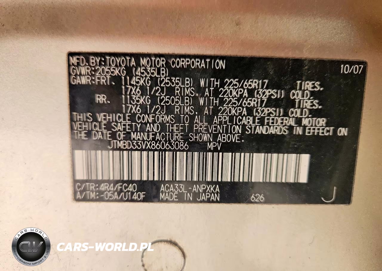 2008 Toyota Rav4 Base VIN:JTMBD33VX86063086 - 13