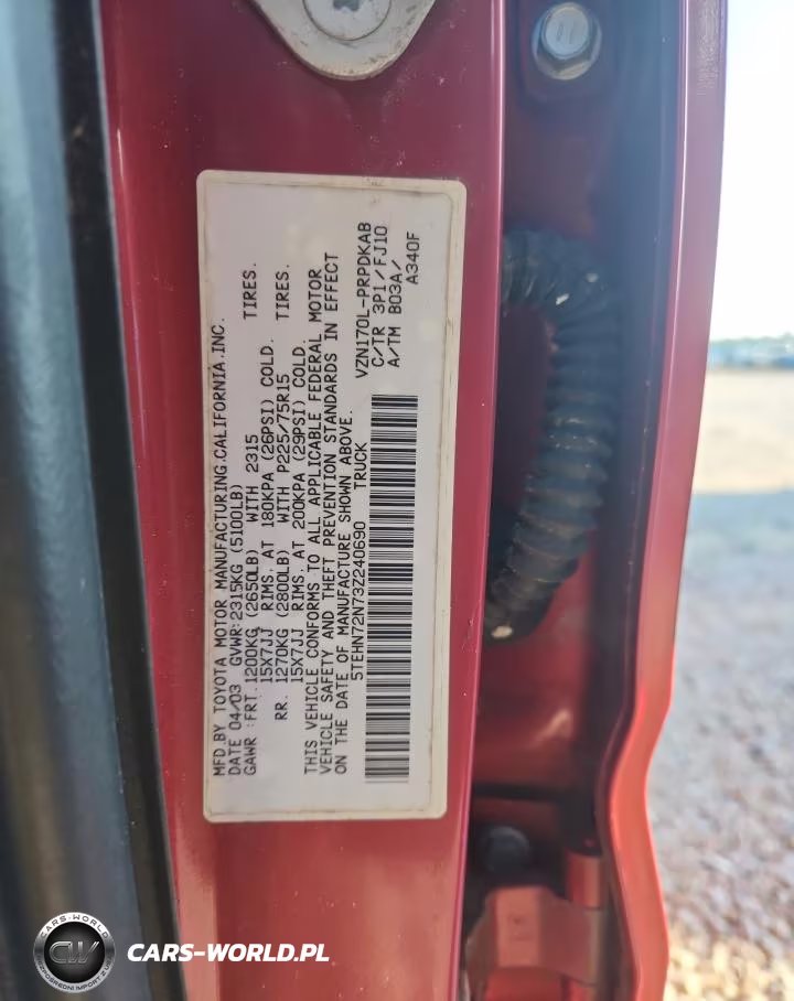 2003 Toyota Tacoma V6 VIN:5TEHN72N73Z240690 - 12