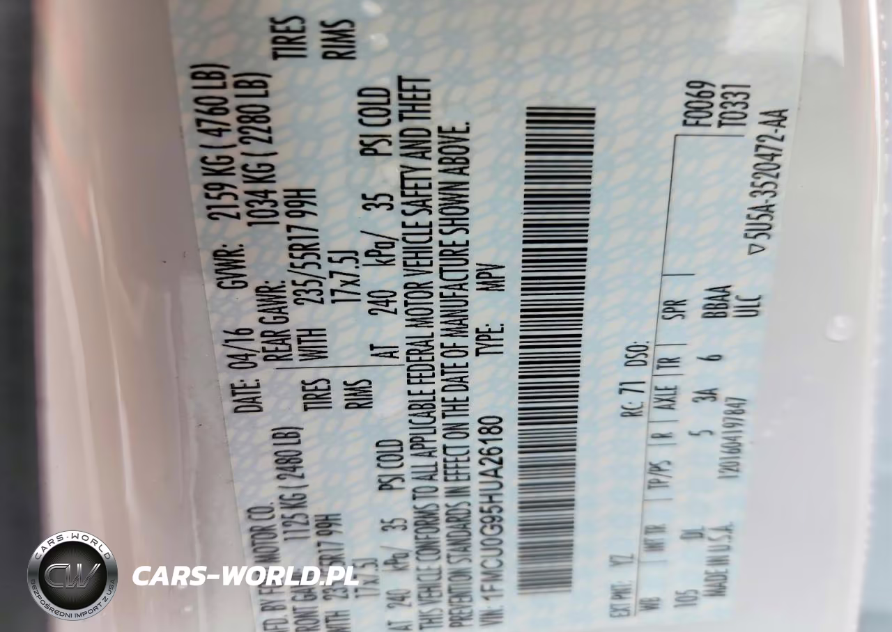 2017 Ford Escape Se VIN:1FMCU0G95HUA26180 - 13