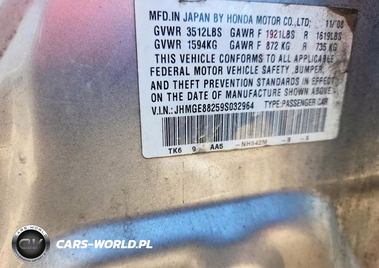 2009 Honda Fit VIN:JHMGE88259S032964 - 12