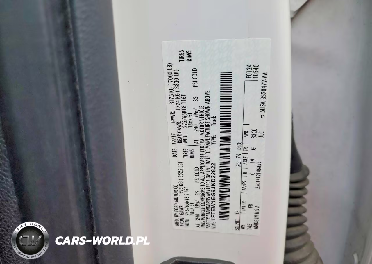 2018 Ford F150 Supercrew VIN:1FTEW1EG9JKD22822 - 12
