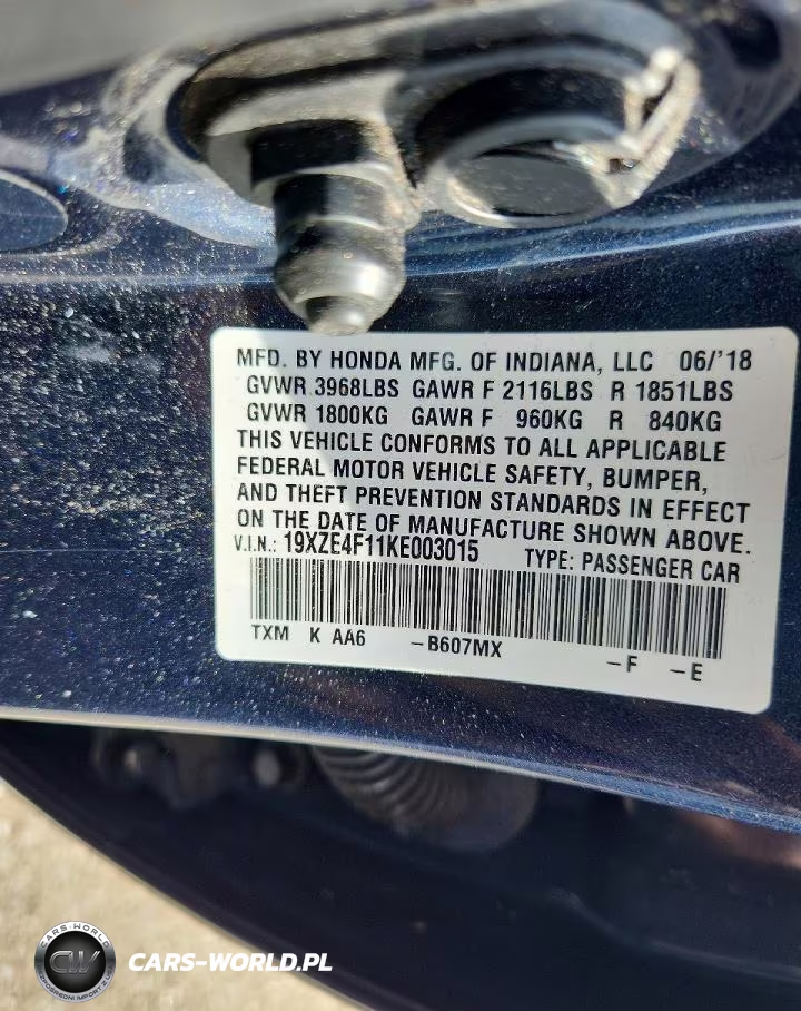 2019 Honda Insight Lx VIN:19XZE4F11KE003015 - 12