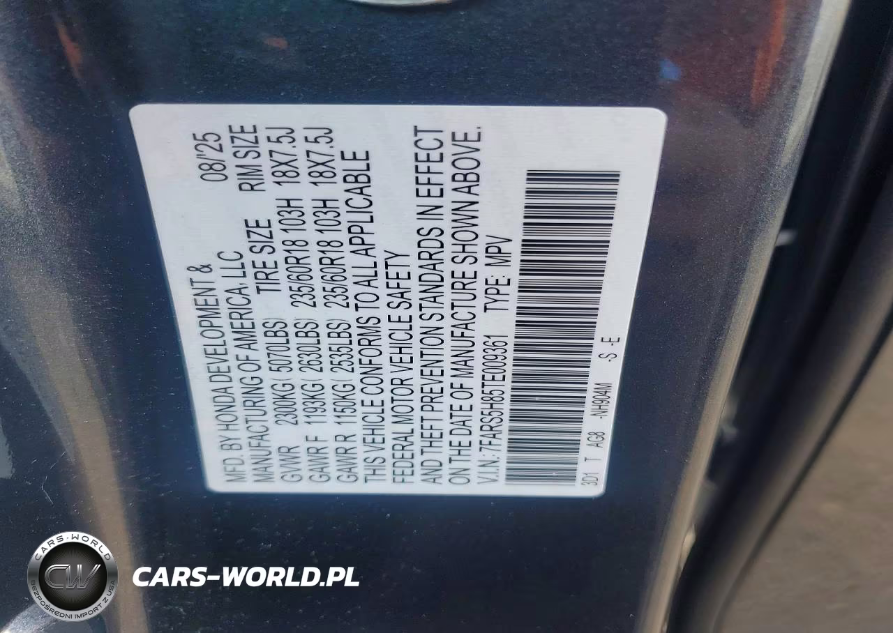 2026 Honda Cr-V Sport-L VIN:7FARS5H85TE009361 - 12
