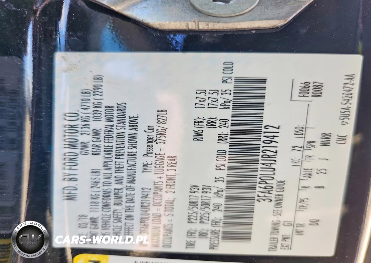 2018 Ford Fusion Se Hybrid VIN:3FA6P0LU4JR219412 - 12