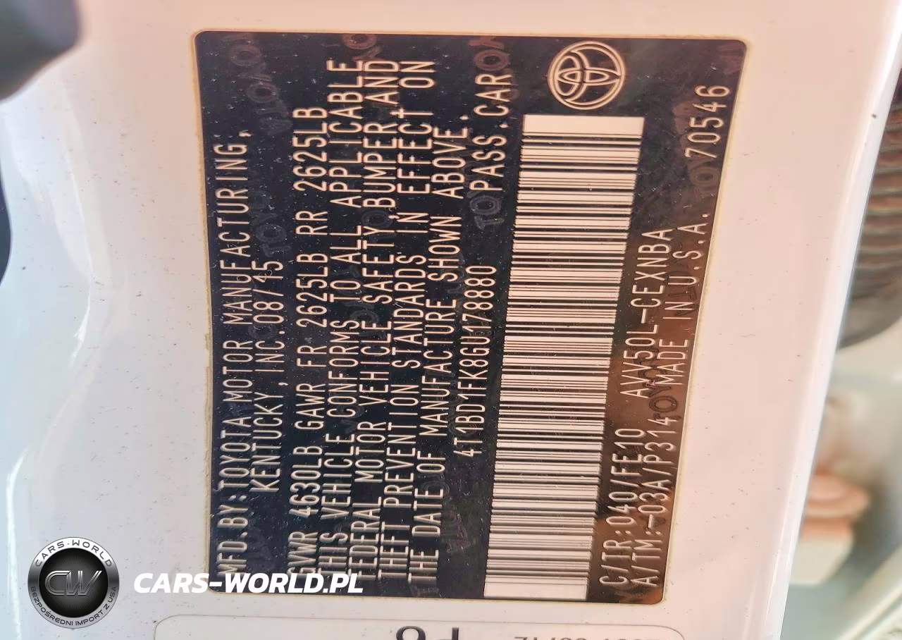 2016 Toyota Camry Hybrid Le VIN:4T1BD1FK8GU178880 - 12