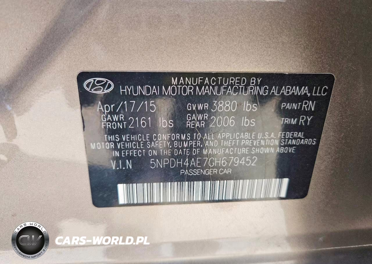 2016 Hyundai Elantra Value Edition VIN:5NPDH4AE7GH679452 - 13