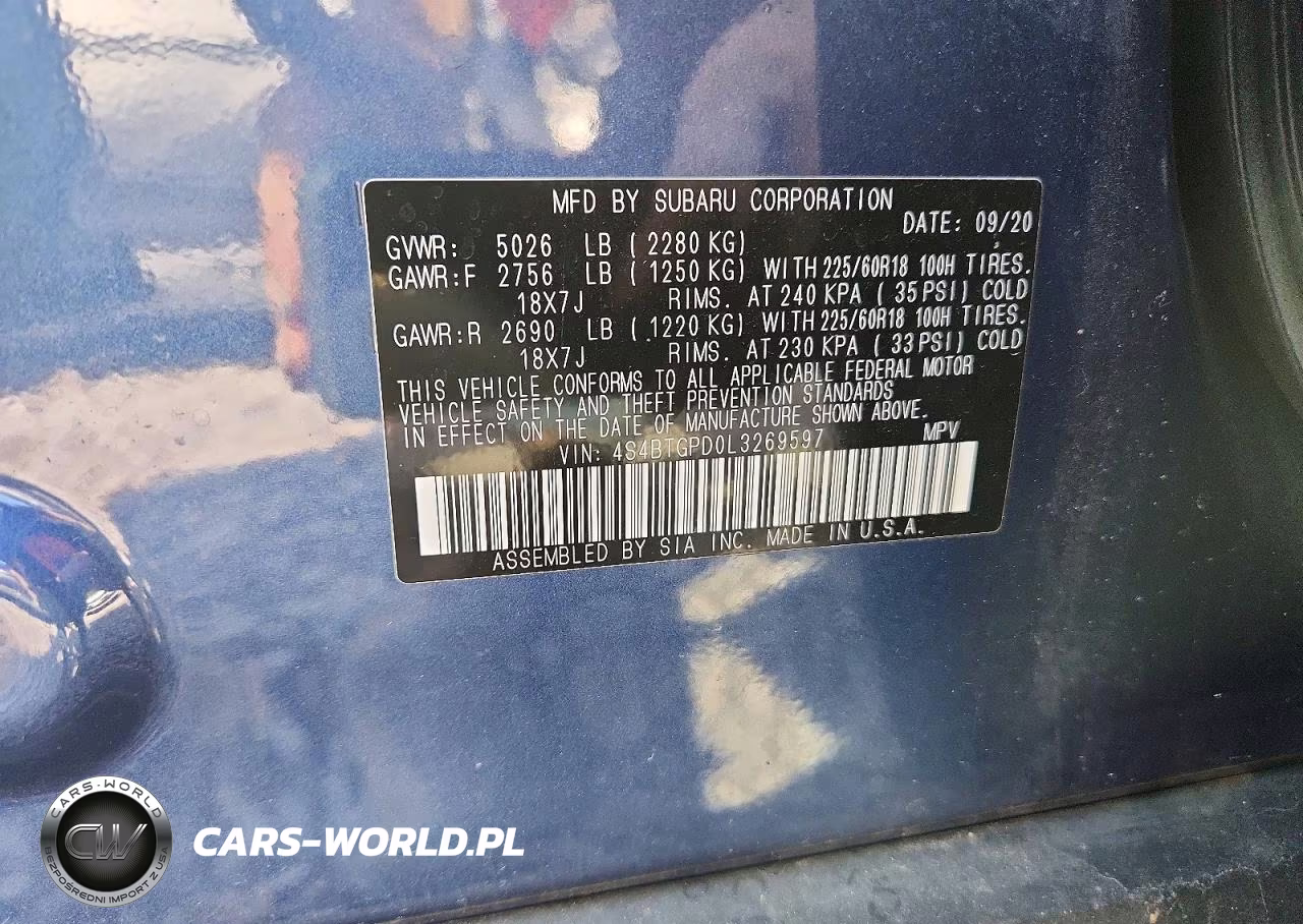 2020 Subaru Outback Touring Ldl VIN:4S4BTGPD0L3269597 - 12