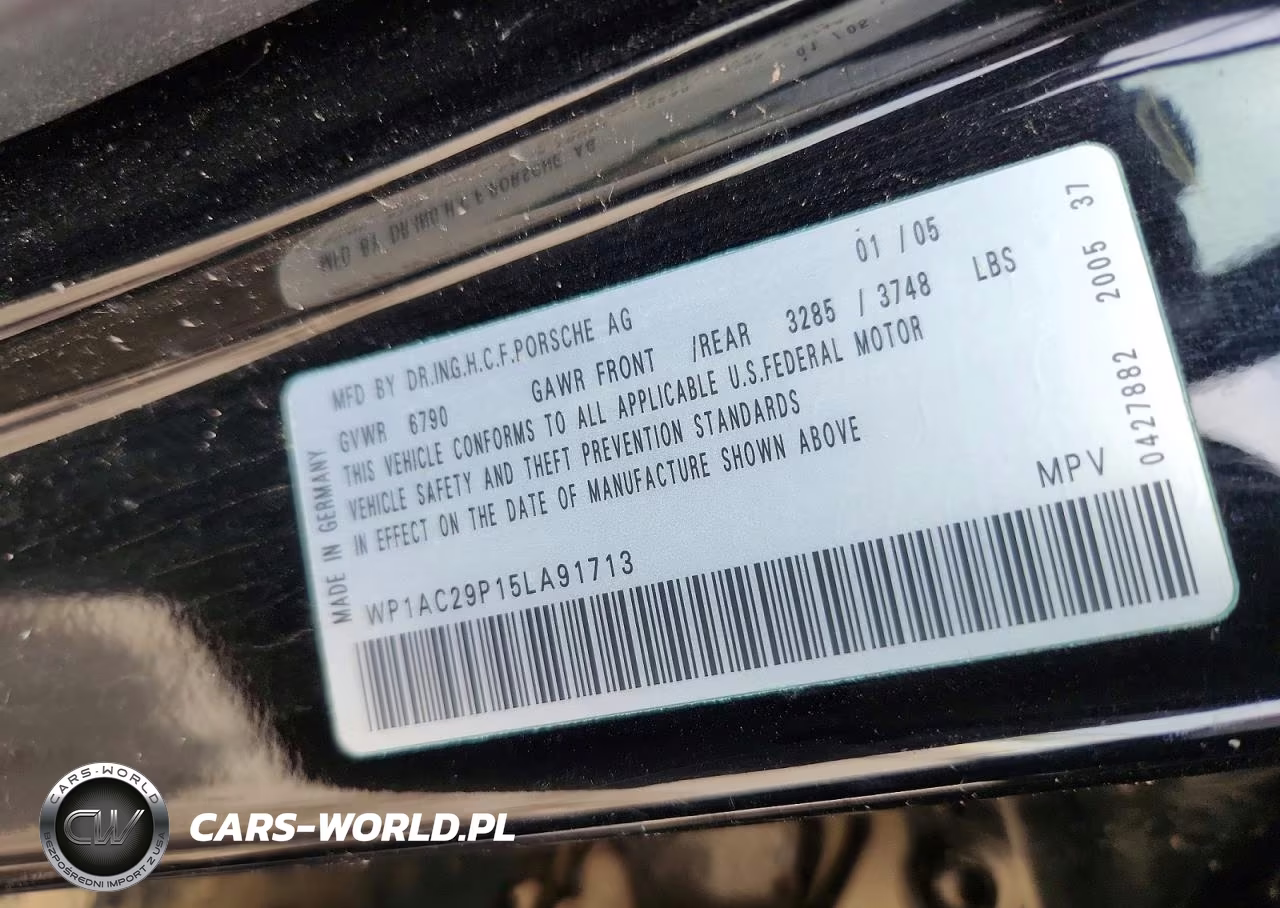 2005 Porsche Cayenne Turbo VIN:WP1AC29P15LA91713 - 12