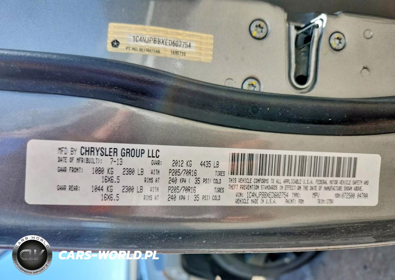 2014 Jeep Patriot Sport VIN:1C4NJPBBXED602754 - 12