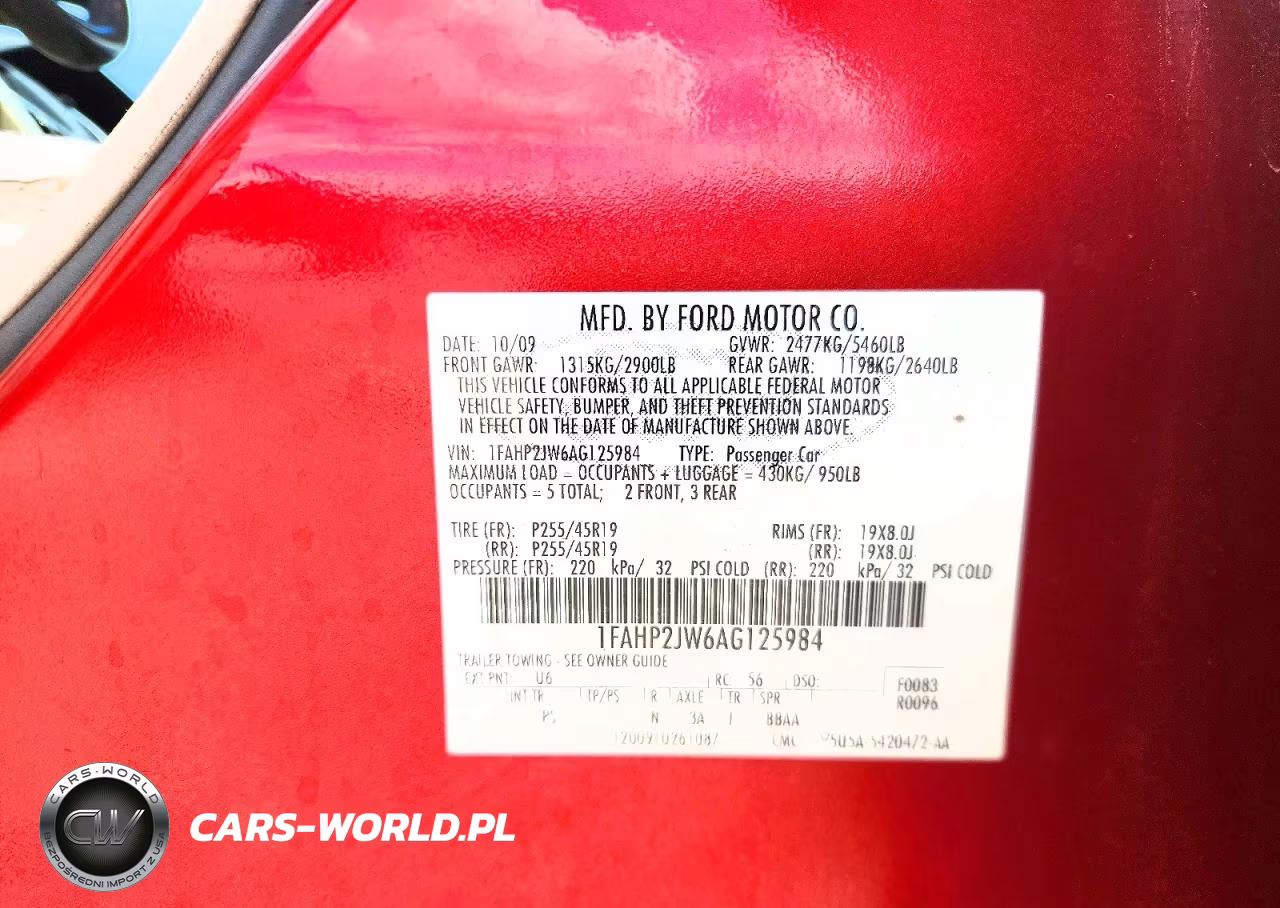 2010 Ford Taurus Limited VIN:1FAHP2JW6AG125984 - 12