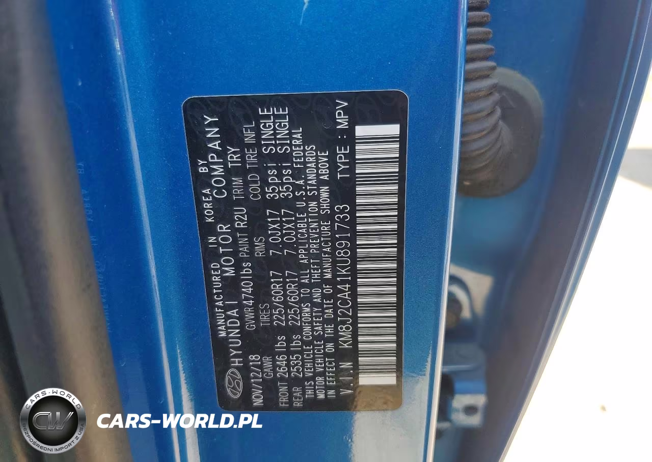 2019 Hyundai Tucson Se VIN:KM8J2CA41KU891733 - 13