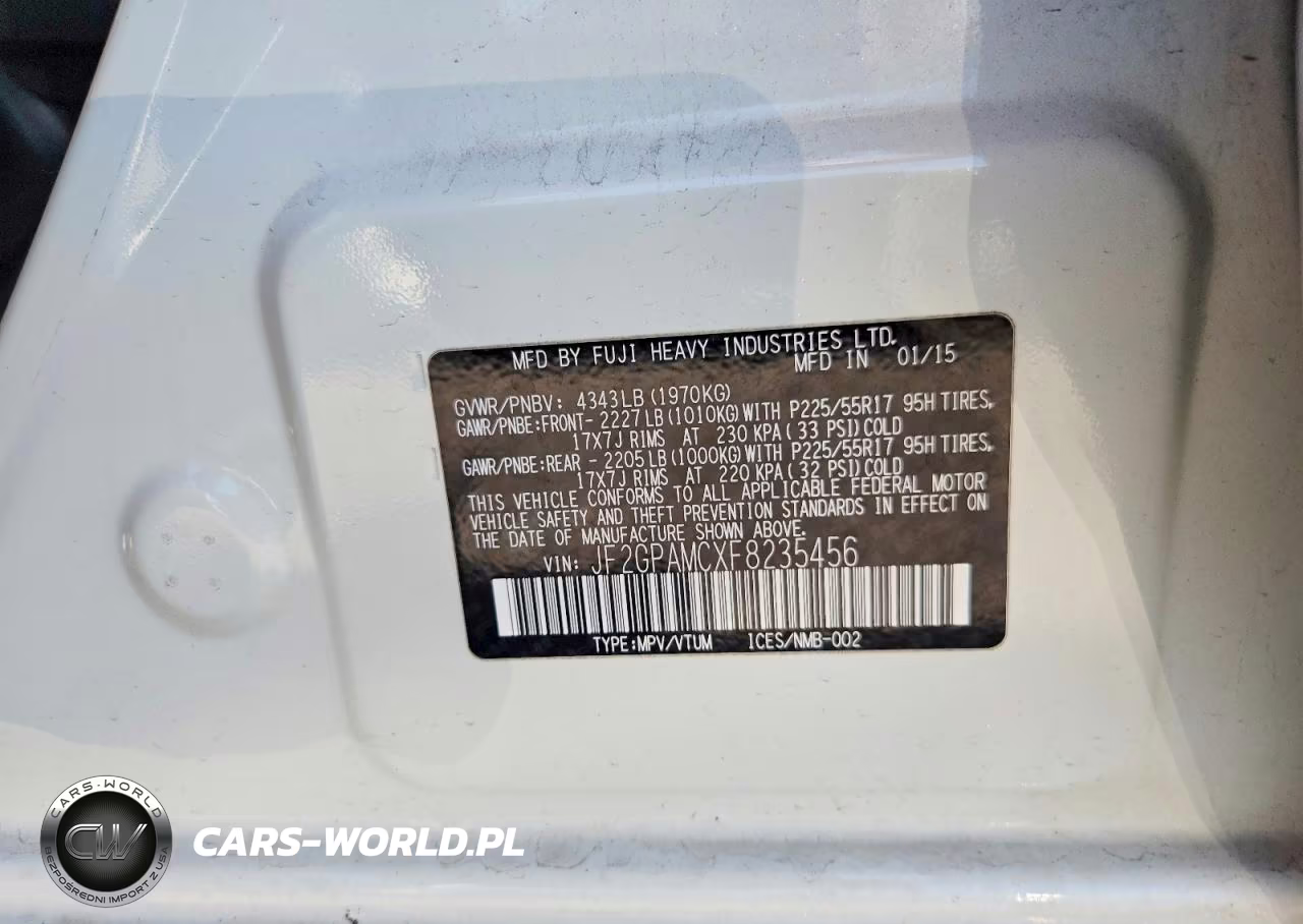 2015 Subaru Xv Crosstrek 2.0 Limited VIN:JF2GPAMCXF8235456 - 12