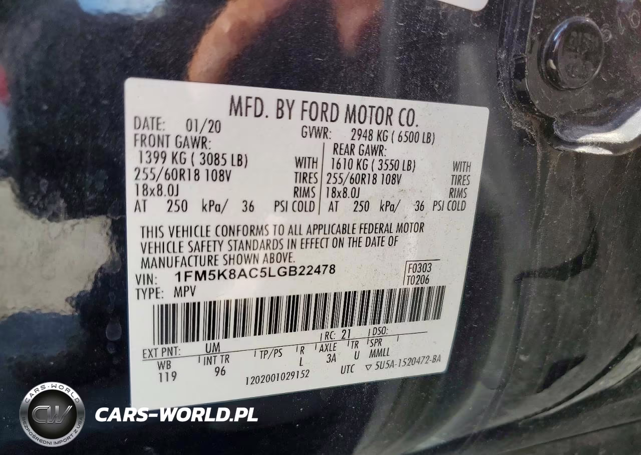 2020 Ford Explorer Police Interceptor VIN:1FM5K8AC5LGB22478 - 12