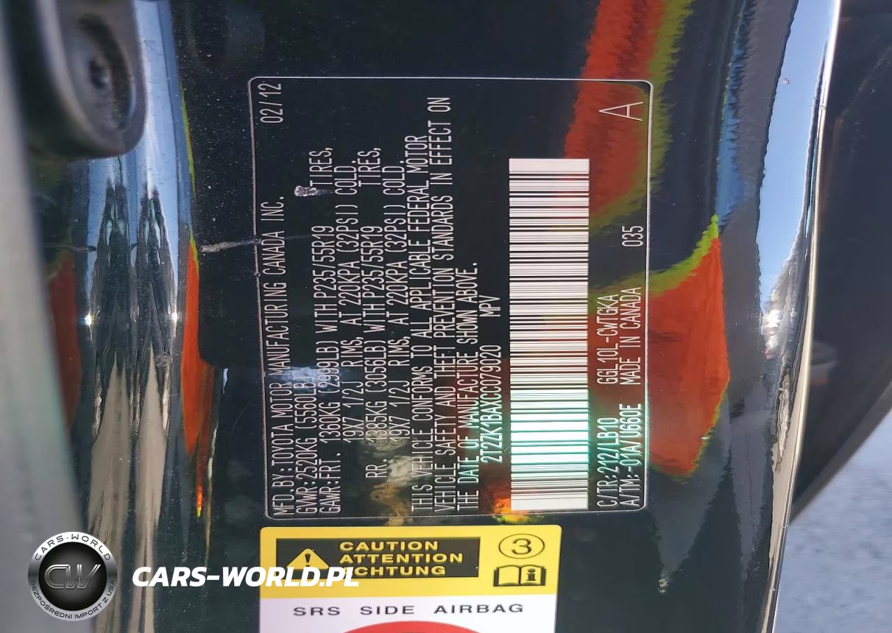 2012 Lexus Rx 350 VIN:2T2ZK1BAXCC079020 - 12