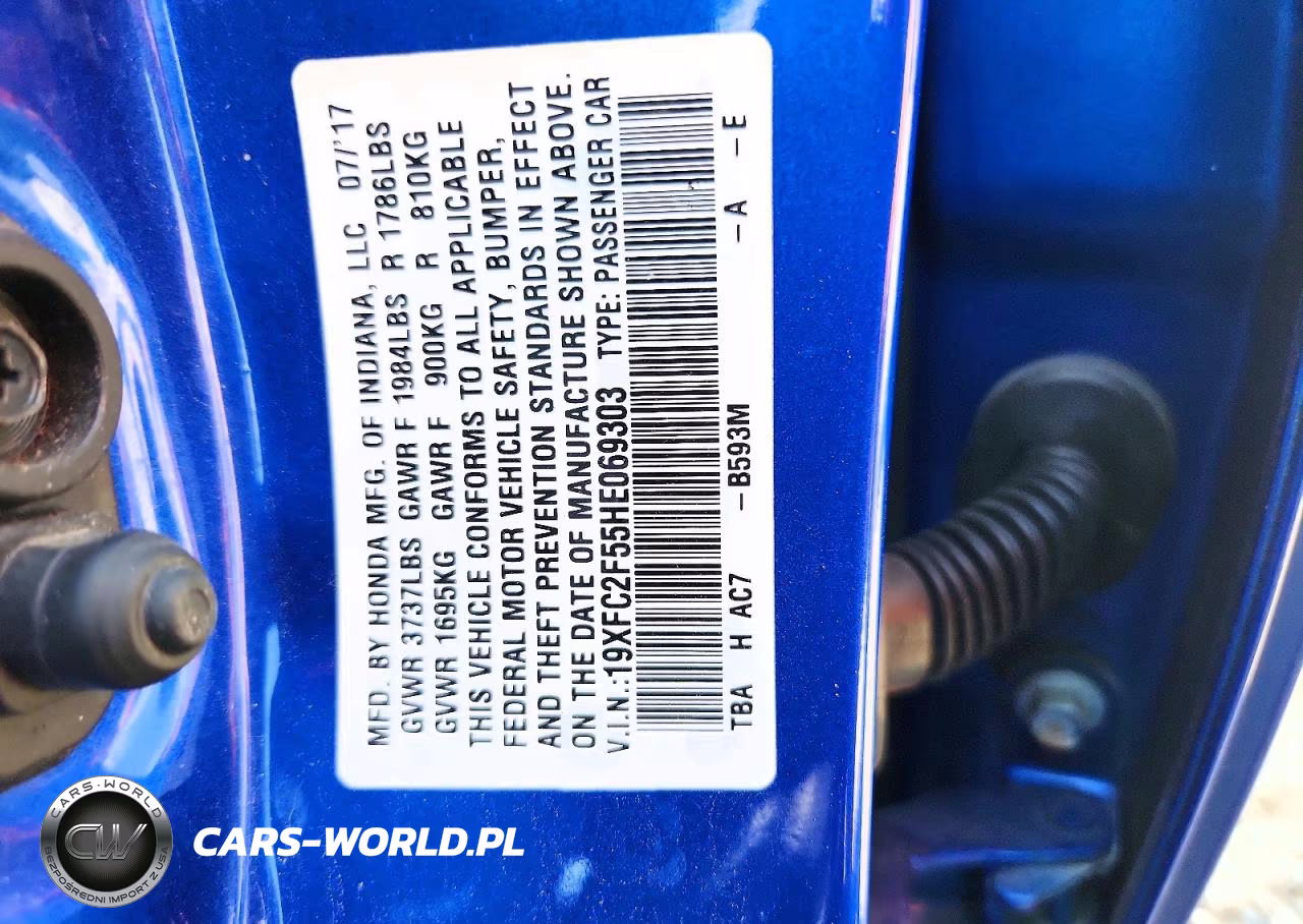 2017 Honda Civic Lx VIN:19XFC2F55HE069303 - 12