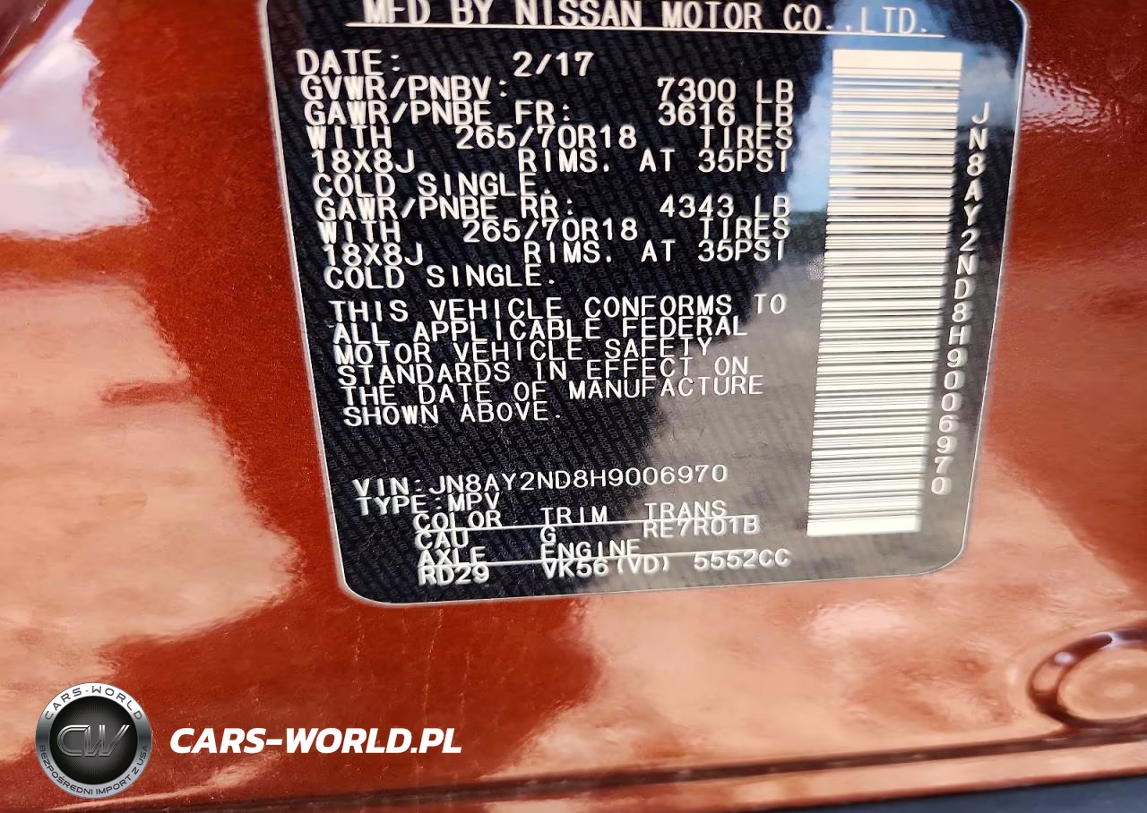 2017 Nissan Armada Sv VIN:JN8AY2ND8H9006970 - 12