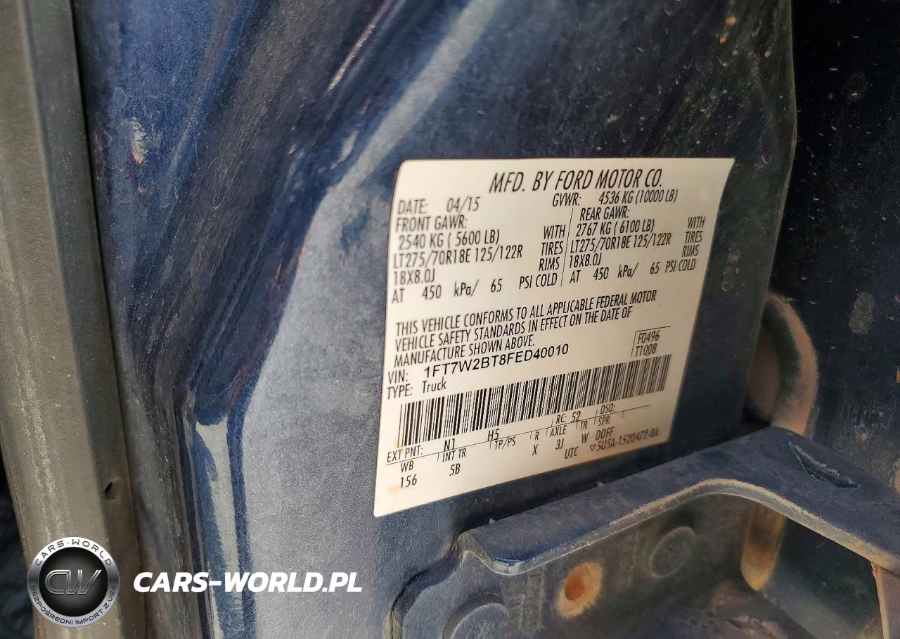 2015 Ford F250 Super Duty VIN:1FT7W2BT8FED40010 - 13