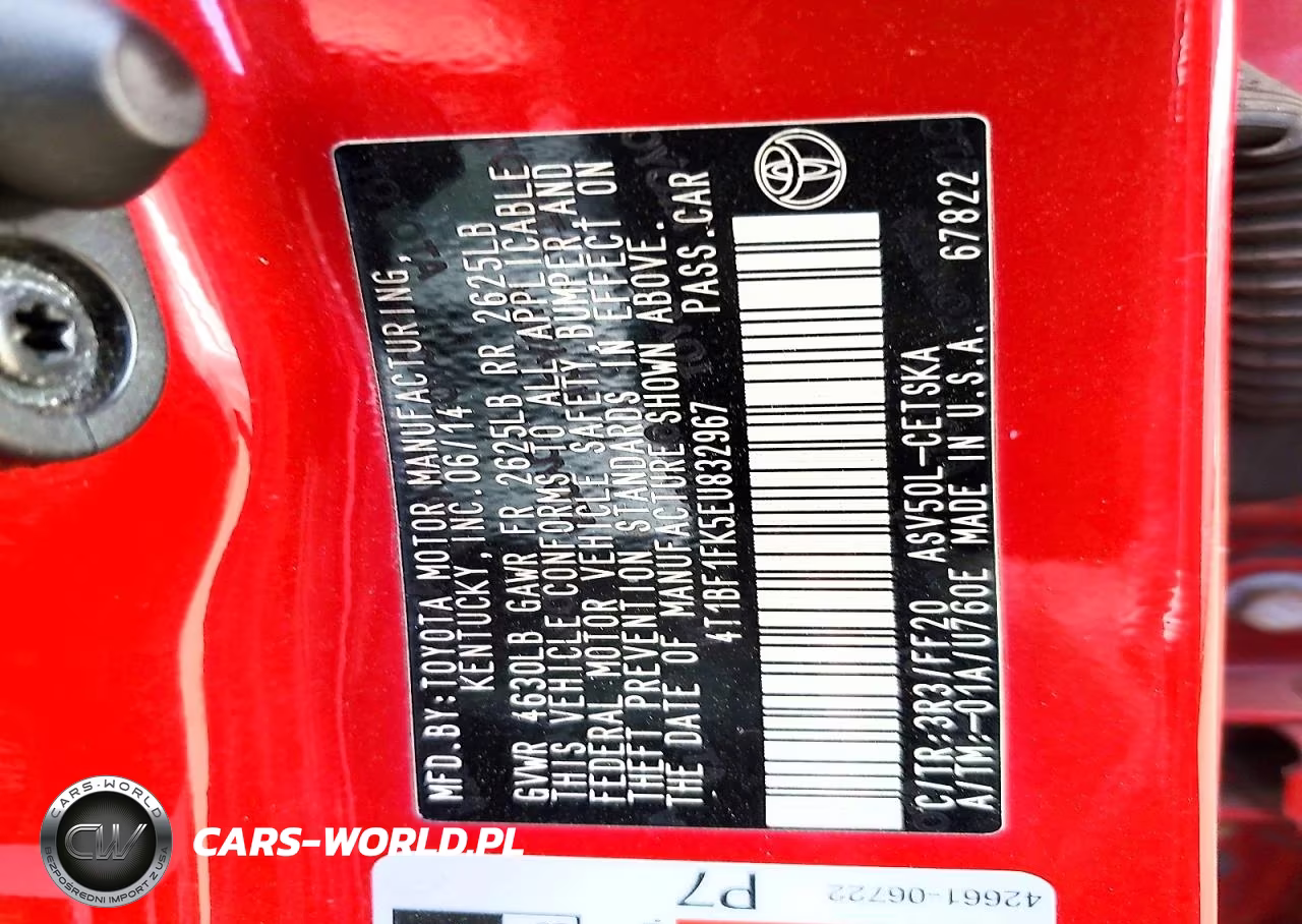 2014 Toyota Camry Se VIN:4T1BF1FK5EU832967 - 12