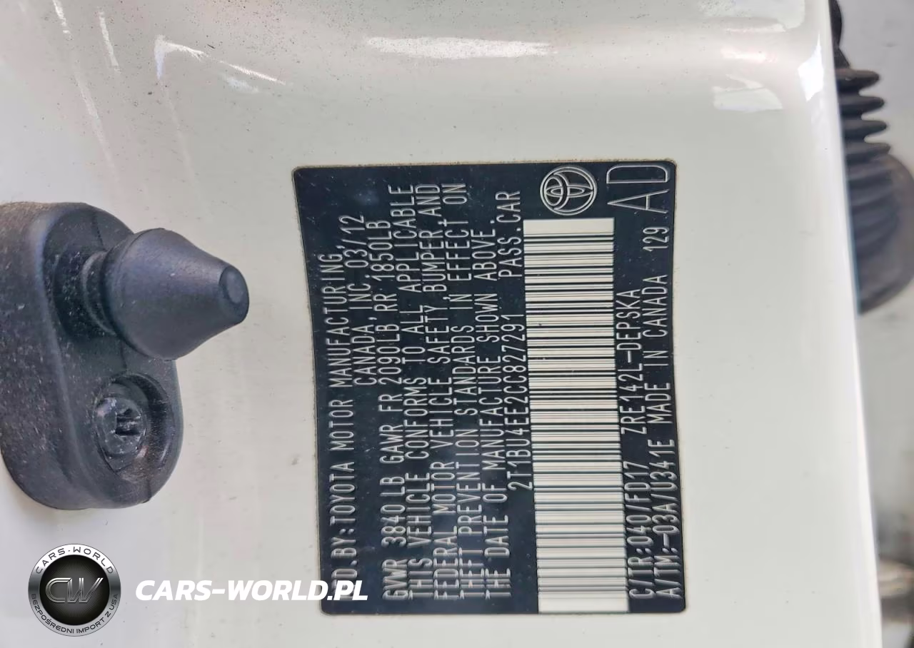 2012 Toyota Corolla S VIN:2T1BU4EE2CC827291 - 12