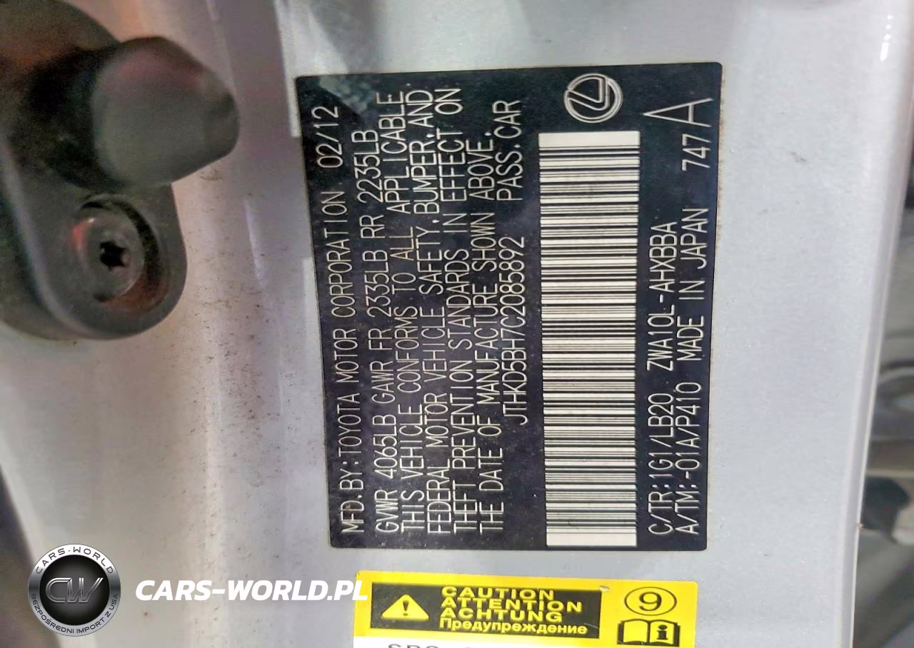 2012 Lexus Ct 200 VIN:JTHKD5BH7C2085892 - 12
