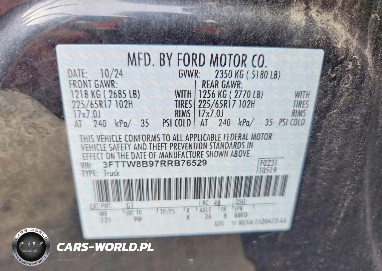 2024 Ford Maverick Xl VIN:3FTTW8B97RRB76529 - 12