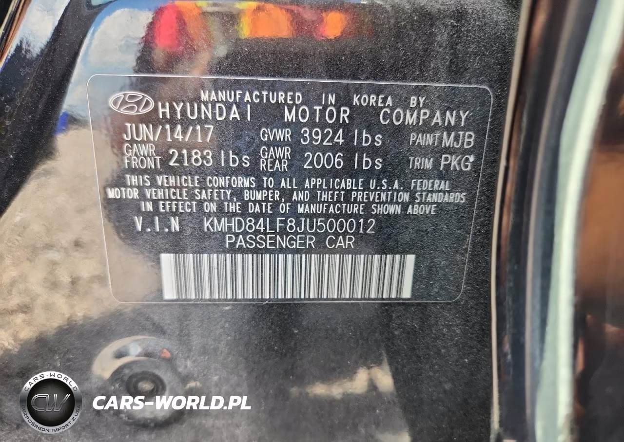 2018 Hyundai Elantra Limited VIN:KMHD84LF8JU500012 - 12