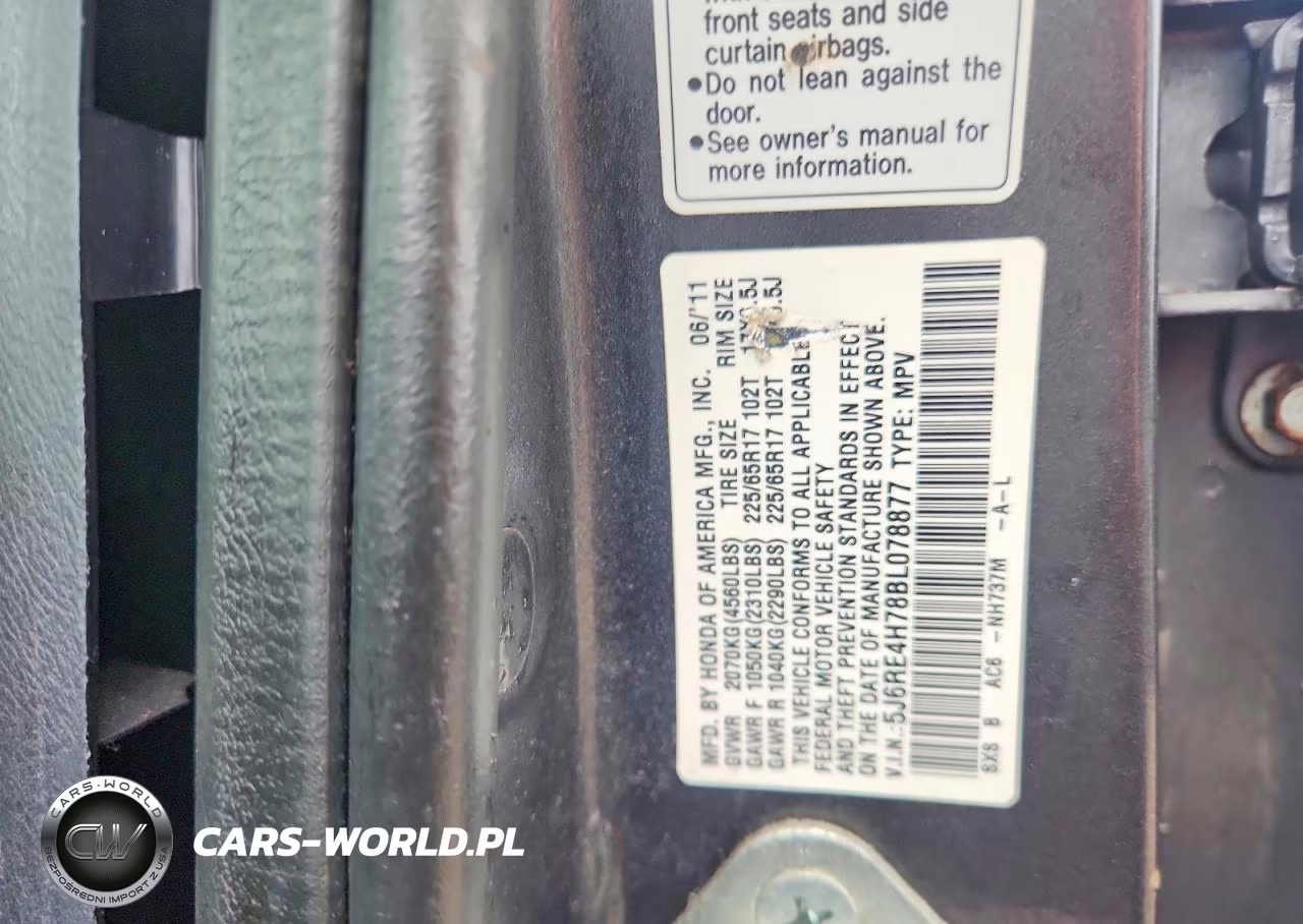2011 Honda Cr-V Exl VIN:5J6RE4H78BL078877 - 13
