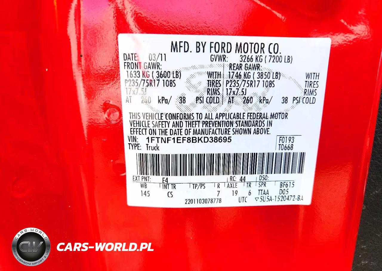 2011 Ford F150 VIN:1FTNF1EF8BKD38695 - 12