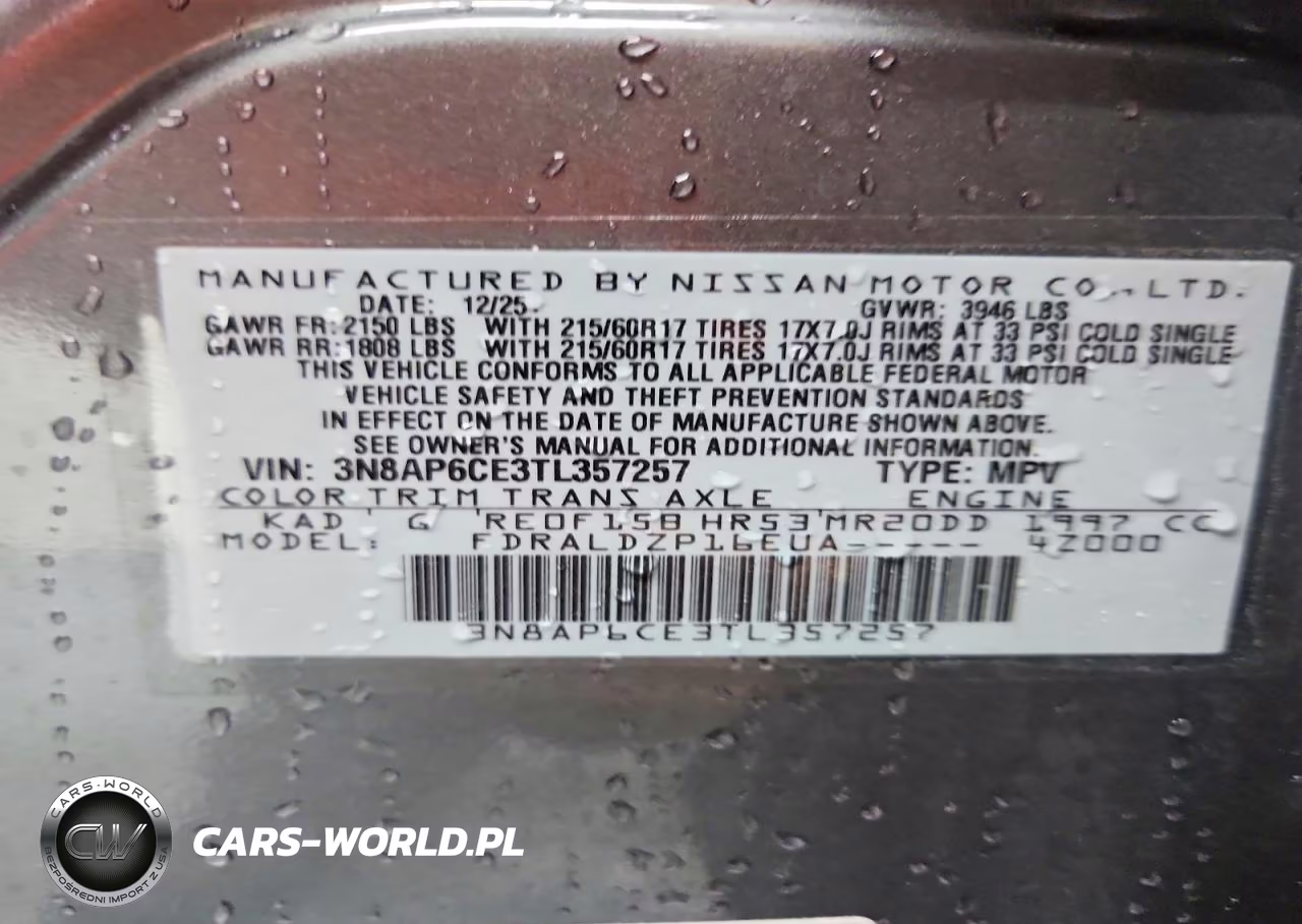 2026 Nissan Kicks Sv VIN:3N8AP6CE3TL357257 - 13
