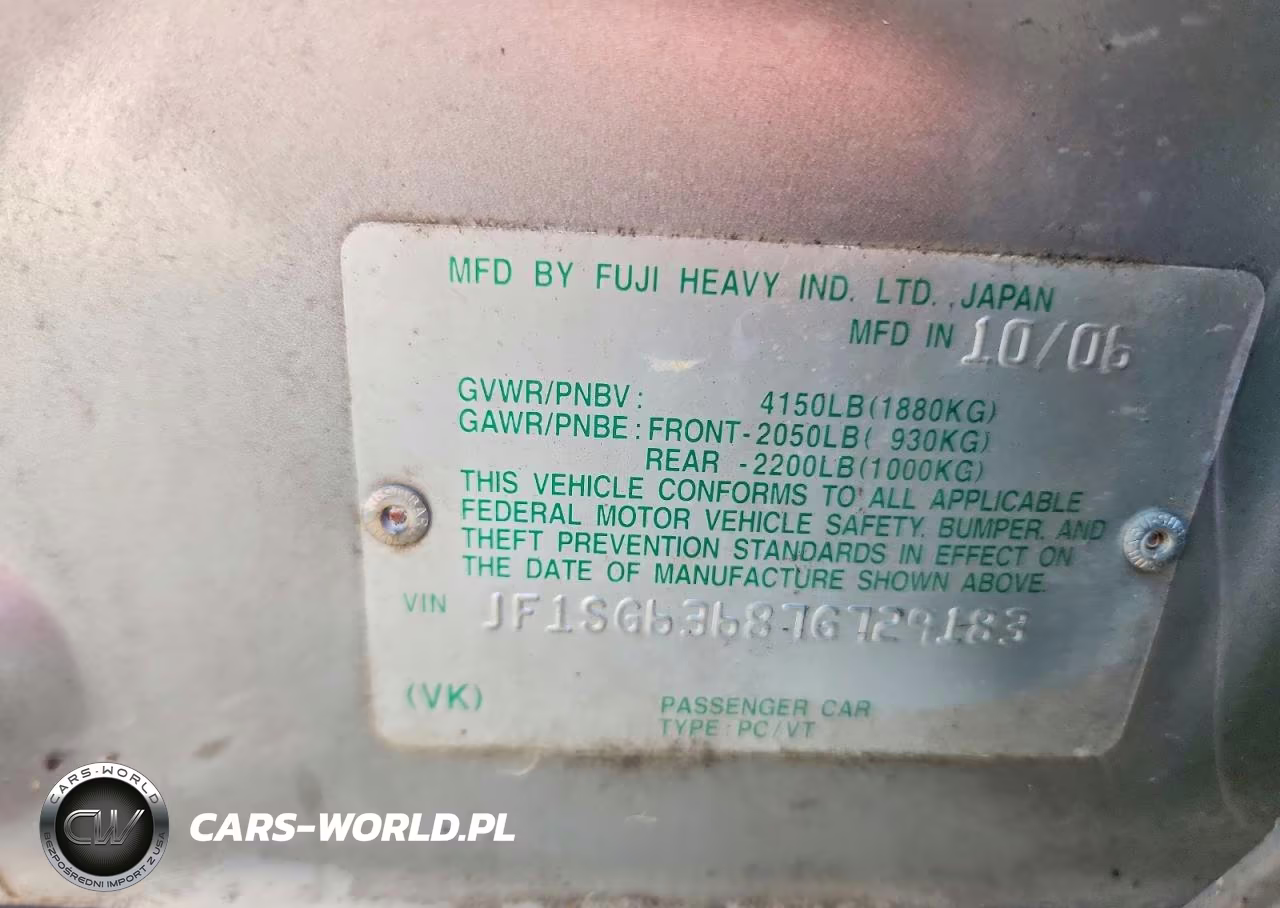 2007 Subaru Forester 2.5X VIN:JF1SG63687G729183 - 13