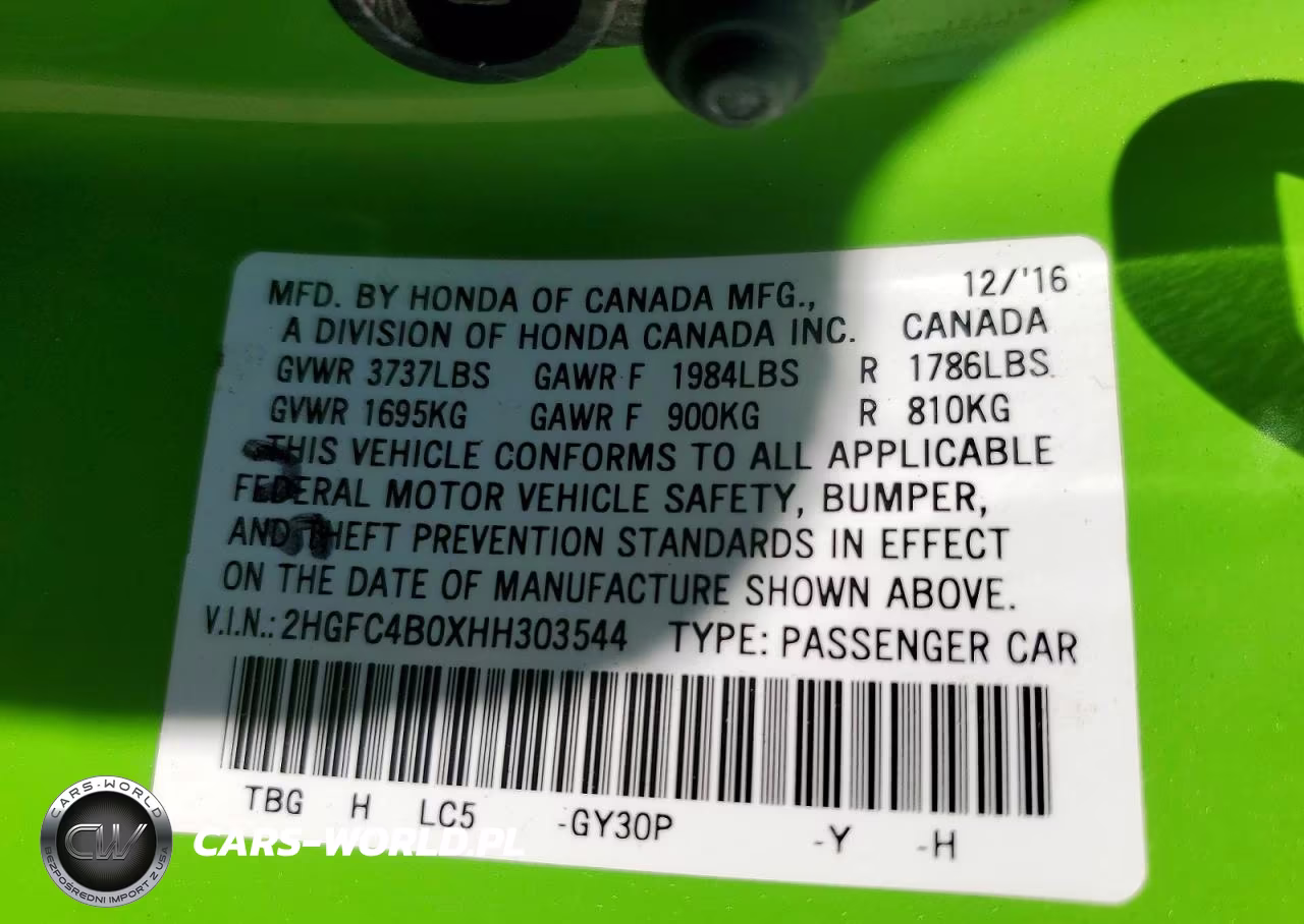 2017 Honda Civic Lx VIN:2HGFC4B0XHH303544 - 12